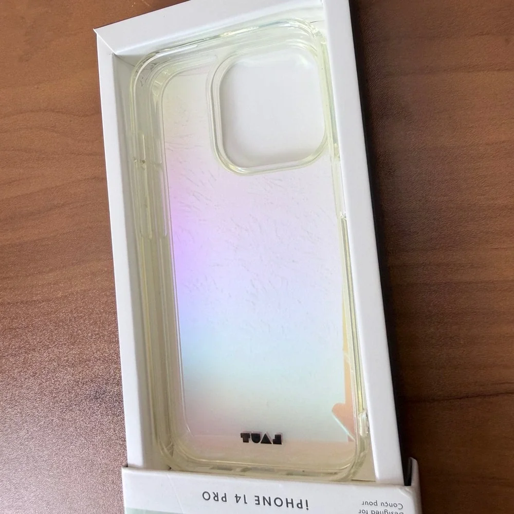 LAUT Holo Pearl iPhone 14 Pro Case Iridescent Clear‎ Protective Cover 10ft Drop